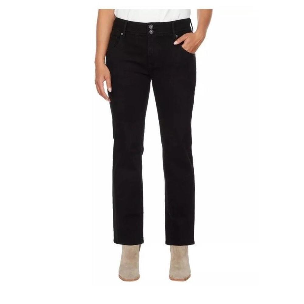NEW Women's Hudson Midrise Straight Leg Black Jeans Size 8 with 29" Inseam V9